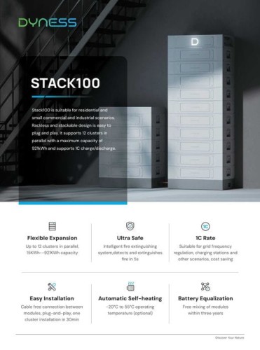 Акумулятор Dyness STACK100 35,84 кВт·год LiFePO4 51,2 В