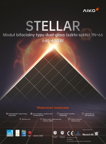 Фотовольтаїчна панель AIKO 650 Вт Bifacial