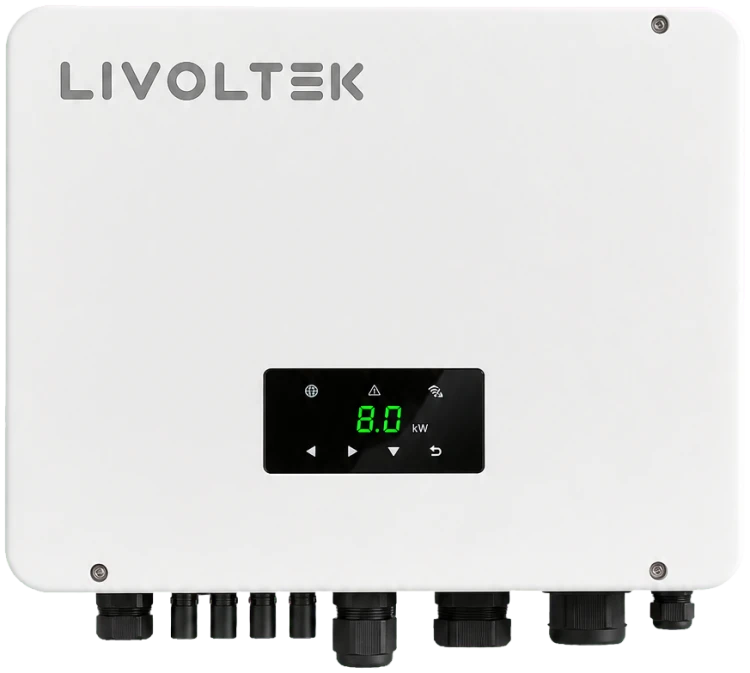 Мережевий інвертор Livoltek 8 кВт GT3-8KD1 трифазний з SPD II та WiFi, 2 MPPT