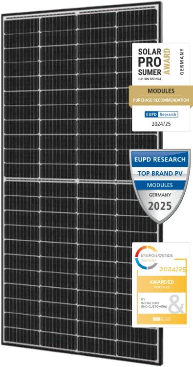 Фотовольтаїчна панель Solar Fabrik 300 Вт N-Type TOPCon Bifacial